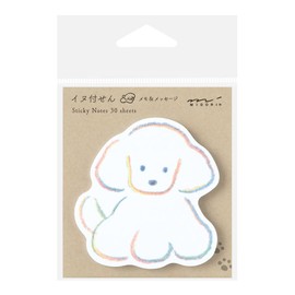 Midori 19099006 Sticky Notes, Sticky Paper, Die Cut, Dog Pattern