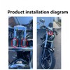 VPZMT 2'' Rise Handlebar Risers Extension 1-1/4'' Handlebars Spacers for