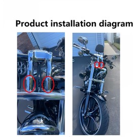 VPZMT 2'' Rise Handlebar Risers Extension 1-1/4'' Handlebars Spacers for Harley Touring/Road King/Street Glide/Road Glide/Electra Glide/Softail and Dyna Models (Chrome)