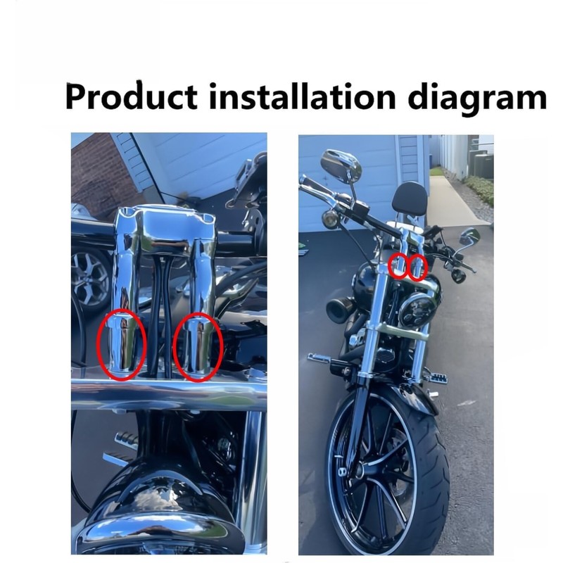 VPZMT 2'' Rise Handlebar Risers Extension 1-1/4'' Handlebars Spacers for