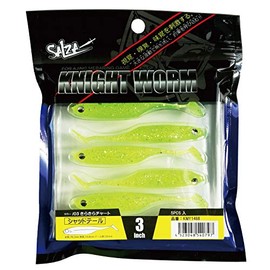 ソルザ(Salza) ワーム ナイトワーム シャッドテール 3インチ #03 キラキラチャート KMY-1468