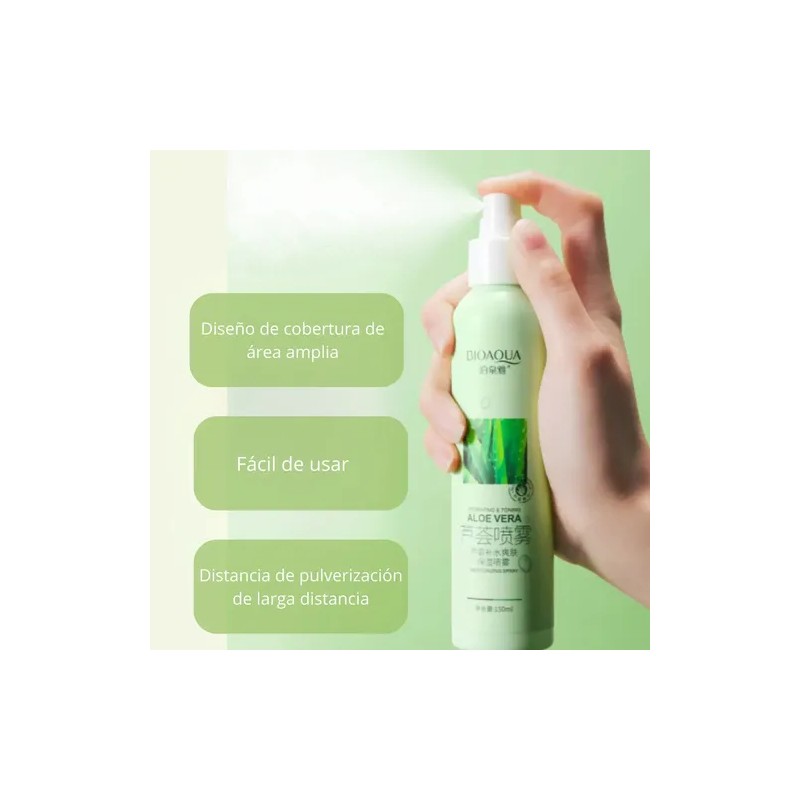 Tónico Aloe Vera Repara Humecta Quemaduras Acné Grasa 3pzs