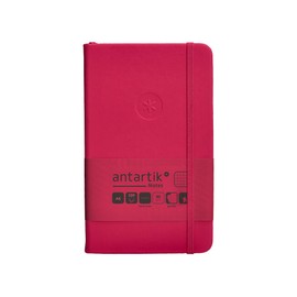 Antartik Notebook with elastic band, hardcover, A6 sheets, squared, burgundy, 100 sheets, 80 g, FSC
