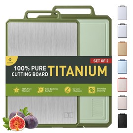 2 Packs Pure Titanium Cutting Boards for Kitchen Chopping Board Butcher Block 2 in 1 Titanium PP Great Grandma Christmas Xmas Birthday Gifts Ideas Grandmother Gigi Granny Nana Glamma