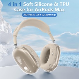 TNSNK Scratch-Resistant Case Cover Compatible with Airpods Max Headphones, TPU Shockproof Case for Airpods Max Accessories (Ear Cup Covers / Headband Cover / Ear Pad Cover / Top Protection