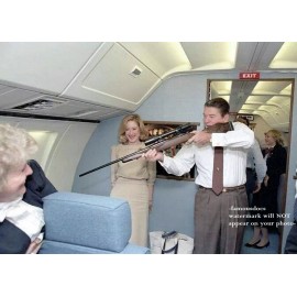 President Ronald Reagan Rifle PHOTO Air Force One Portrait Picture