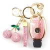 Rayslesan Sparkly Key Fob Cover with Cherry Keychain, Bling TPU