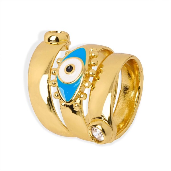 IMINI Eye Evil Ring for Men and Women CZ Crystal