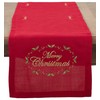 SARO LIFESTYLE Merry Christmas Embroidered Design Table Runner, 14" x