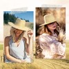 FLUFFY SENSE. Big Wide Brim Felt Rancher Fedora Hat for