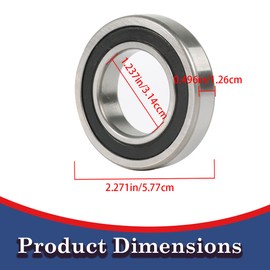 Thomletha Left Rear Axle Wheel Bearing with Seal Replacement for Honda Rancher Foreman Rubicon 350 400 450 500 520 Replacement for 91055-HN5-681 91255-HA0-681 91320-HM7-702