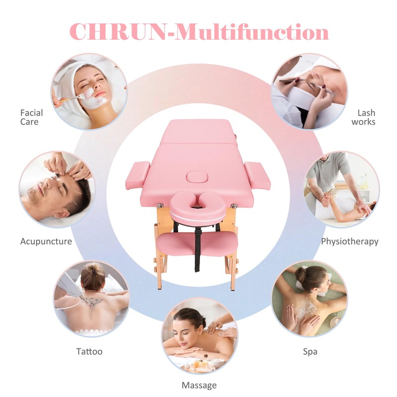 CHRUN Massage Table Portable Wide Massage Bed 84 Inches Spa