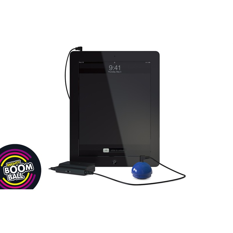 Mighty BoomBall Portable Vibration Speaker with Battery Booster - Blue