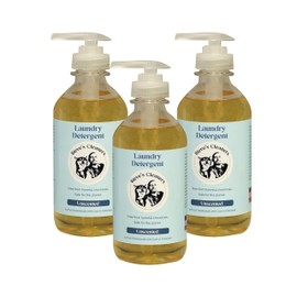 Steve’s Cleaners Concentrated Unscented Laundry Detergent – SLS-Free, Paraben-Free, Plant-Based Formula – Non-Toxic, Biodegradable, Safe for HE & Standard Washers – 10 oz (Pack of 3)