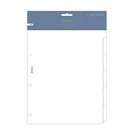 A4 Blank dividers 6 tabs - white