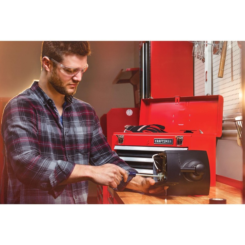 CRAFTSMAN 20-in Wide 3 Drawer Metal Tool Box With Ball-Bearing