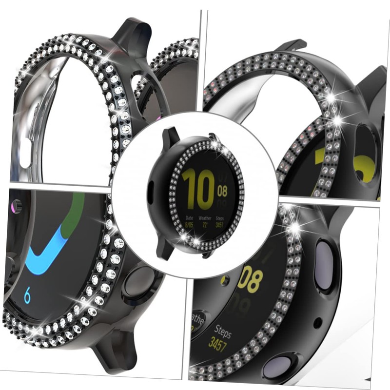 jojofuny Watch Protective Case Diamond Plating Full Coverage Frame Screen