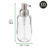 mDesign Round Plastic Refillable Liquid Soap Dispenser Pump Bottle for