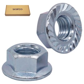 SKIR'CO (50 pcs) Hex Nuts M10, Serrated Flange Hex Nut, Hexagon Flanged Nuts, Lock Nuts