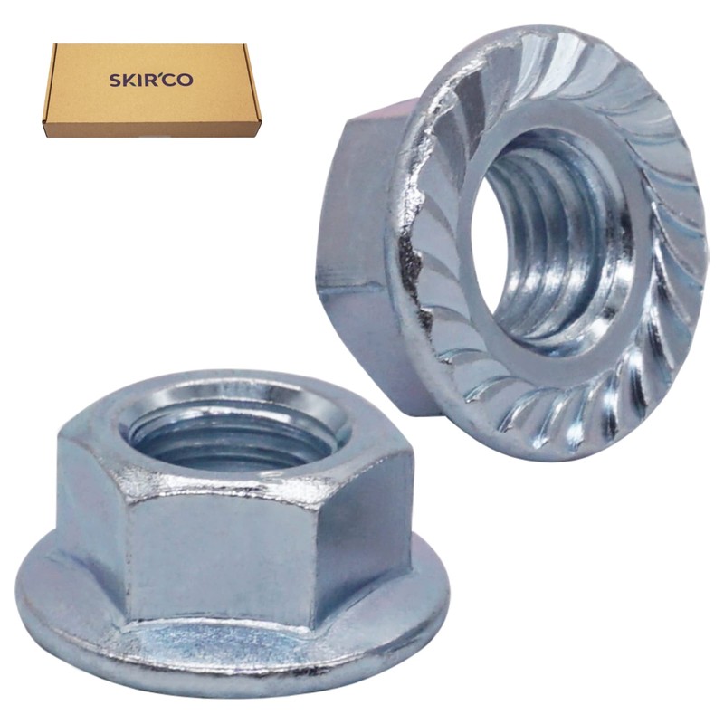 SKIR'CO (50 pcs) Hex Nuts M10, Serrated Flange Hex Nut,
