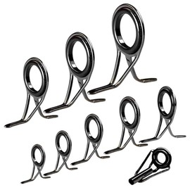 9pcs Fishing Rod Rod Guide Fishing Rod Guide Fishing Rod Tips Top Guide Rod Repair Rod Parts Eyeling Ceramic Ring
