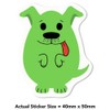 4 x Small 50mm 'Easter Egg Pup' Permanent Sticker Decals