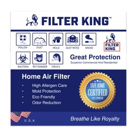 Filter King 19x21x1 Air Filters | 2 Pack | MERV 8 HVAC Pleated AC Furnace Filters | Actual Size 18.5 x 20.5 x .75