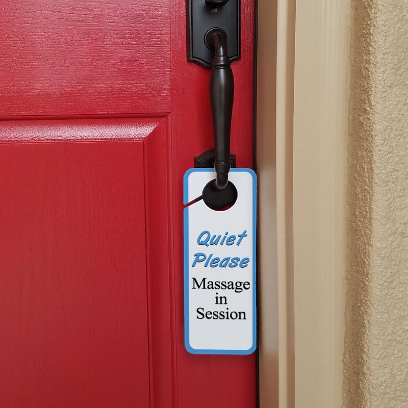 Graphics and More Quiet Please Massage in Session Plastic Door