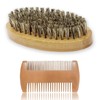 Beard Brush Wild Boar Bristles, Beard Brush and Beard Comb,