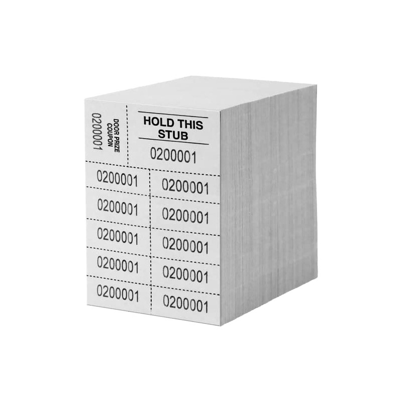 Auction Tickets - 500 Sheets - 10 Numbers per Sheet