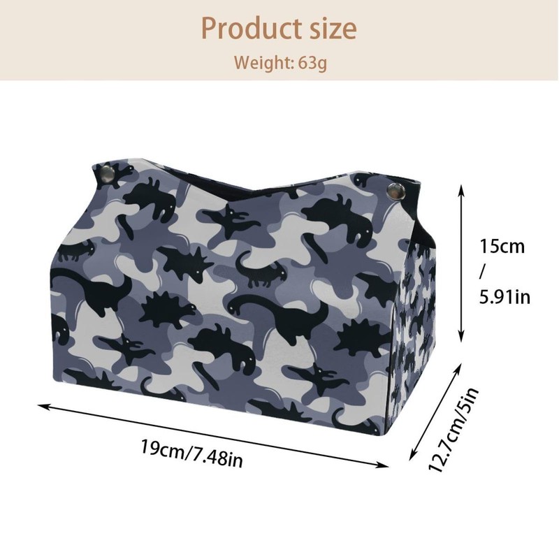 2 Pack Tissue Box Cover Holder, Camo Girls Pattern with