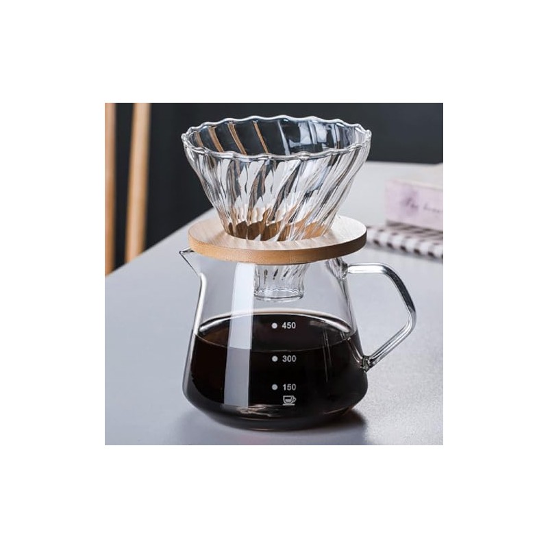 Cafetera de Vertido - Jarra de Vidrio de 20 OZ