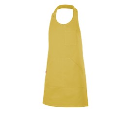 Velilla Plain Adult Bib Apron with Buttons, Yellow, One Size