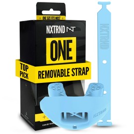 Nxtrnd One Football Mouth Guard, Strap Included, Fits Adult & Youth (Light Blue)