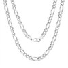 Bestyle Curb Chain Women's Men's Silver 925 Cuban Necklace Figaro