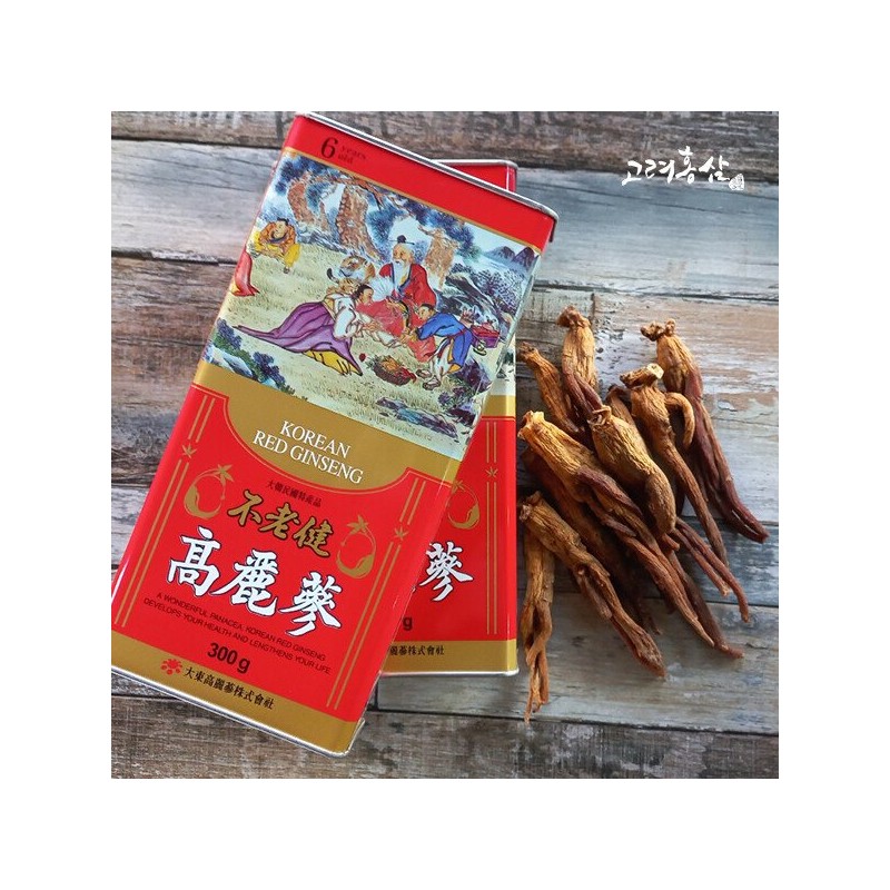 6년근고려홍삼 소편 300g(캔/홍삼/건삼) 6년근홍삼/6년근고려홍삼/홍삼/홍삼뿌리/뿌리홍삼/건홍삼 6-Year-Old Korean Red Ginseng Slices 300g