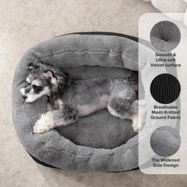 INVENHO Large Dog Beds Large Sized, Washable Orthopedic Warming Soft Sleeping Durable with Anti-Slip Bottom
