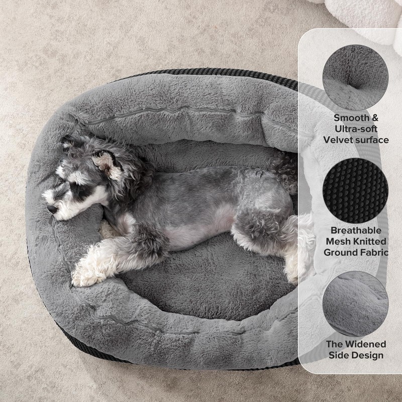 INVENHO Large Dog Beds Large Sized, Washable Orthopedic Warming Soft