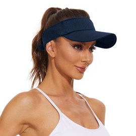 Durio Sun Visor Hat Golf Sports Tennis Beach Visor Unisex Summer Hat Adjustable UV Protection Cap for Women Men Outdoor Visor 03 Navy Blue One Size