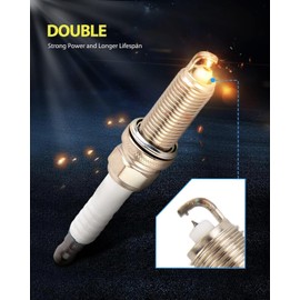 KAC Spark Plug 7164 TR55IX Double Iridium Spark Plugs 6 Pack Fit for LeSabre,Explorer,Escape,Silverado 1500,E-350 Super Duty,F150,Century,Impala,Expedition,Grand Marquis,S10,Crown Victoria,DeVille