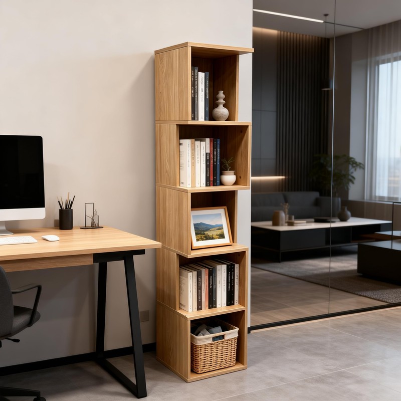 Enjoy Smart 5 Cube Bookshelf, Freestanding 5 Tier Open Display