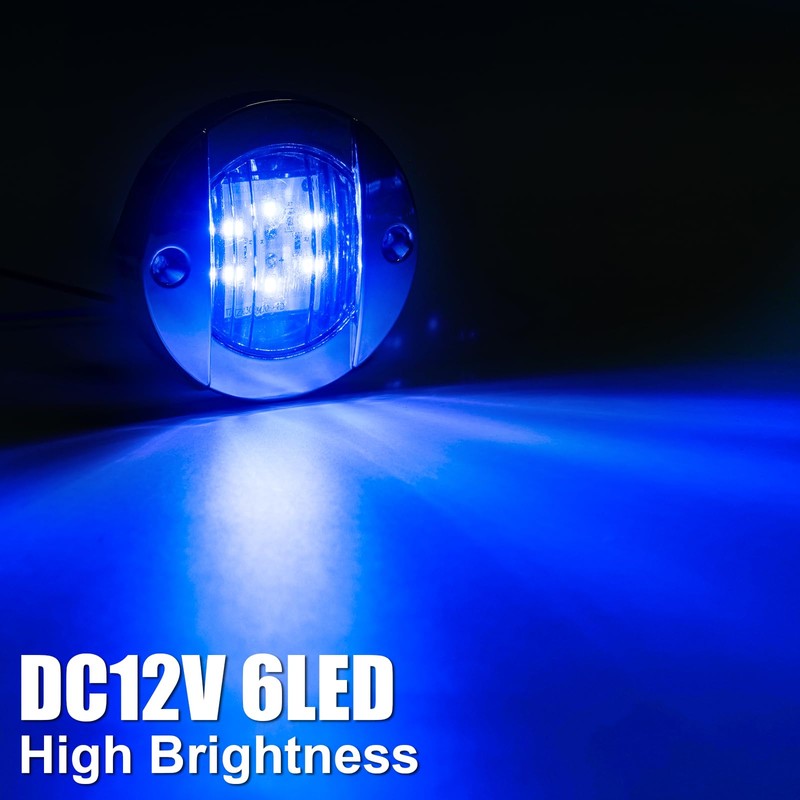 12Pack DC12V 3" Round Marine Boat LED Navigation Lights Stern