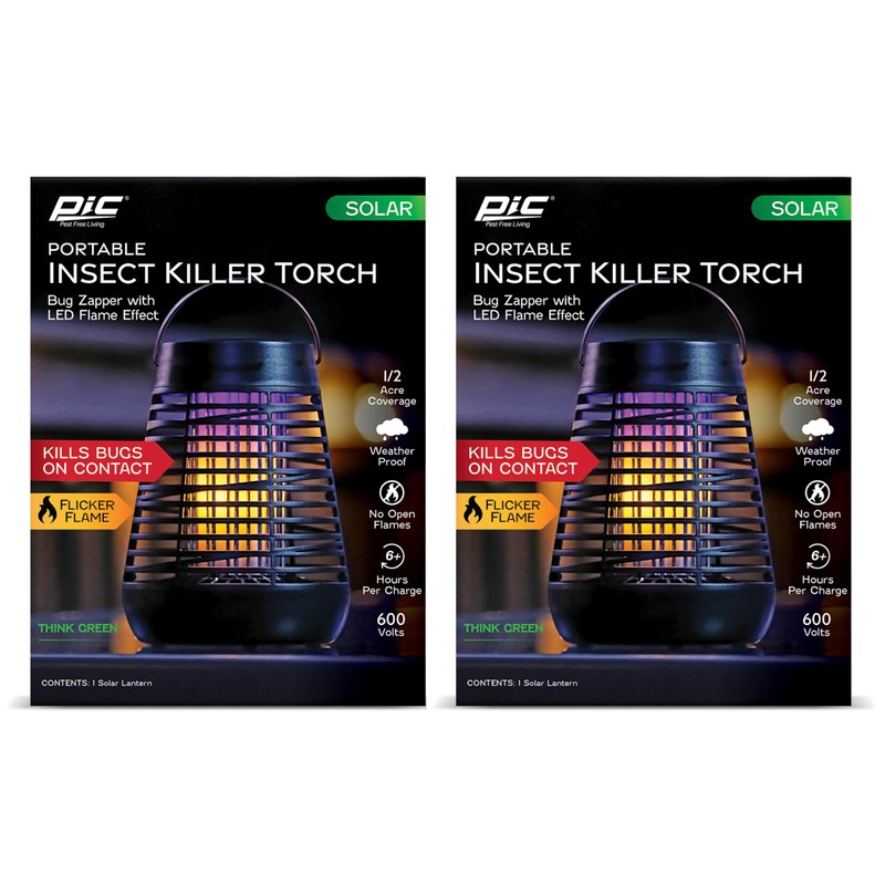 PIC Portable Solar Insect Killer Torch (FLPT), Bug Zapper and
