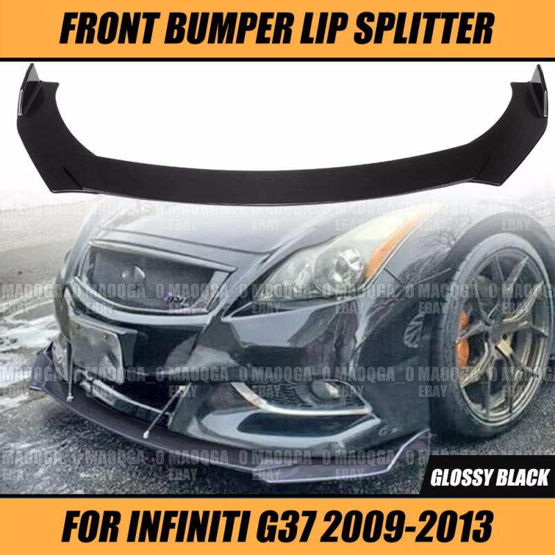 MQ Front Lip Splitter Chin Spoiler Black For Infiniti G37