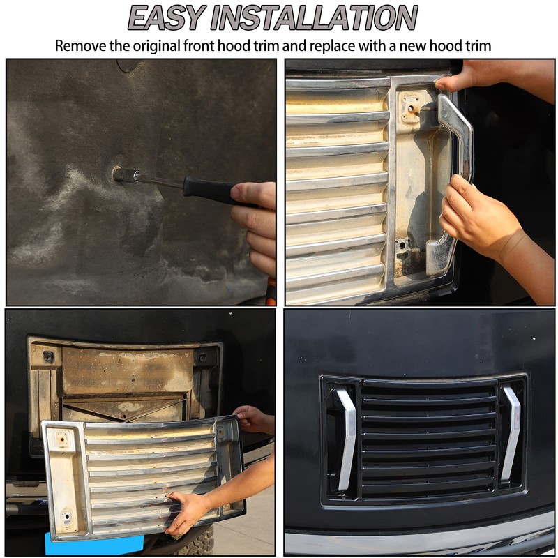 Lcojicep Hood Deck Vent Panel Covers Trim Moulding Compatible with