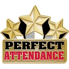 Crown Awards Perfect Attendance Star Pins, Perfect Attendance Star Pin with Blue Velvet Presentation Case, 1 Pack, Prime