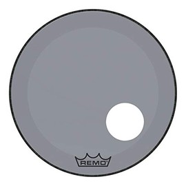 Remo Powerstroke P3 Colortone Smoke Bass Drumhead, 22", 5" Offset Hole