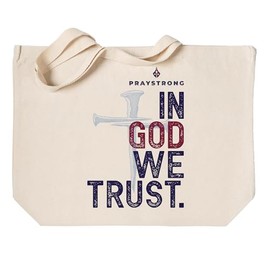 Patriotic Canvas Tote Bag – Durable, Spacious Tote with Patriotic Design – For Everyday Use – For Proud Americans, Beige