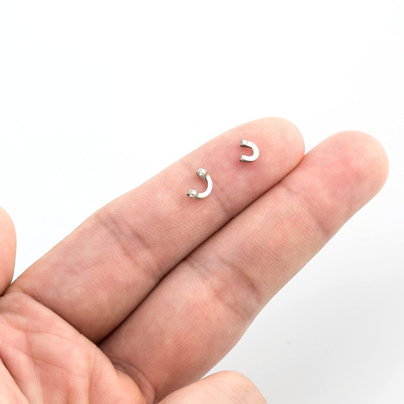 Dr.Fish 100 Pack Folded Clevises for Fishing Spinner Making, Lure