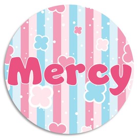 Mercy - 100 Pack Circle Stickers 3 Inch - Name Tag Water Bottle School Supplies
